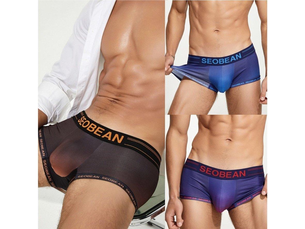Gay Boxer Briefs | SEOBEAN Gradient Color Boxer Briefs