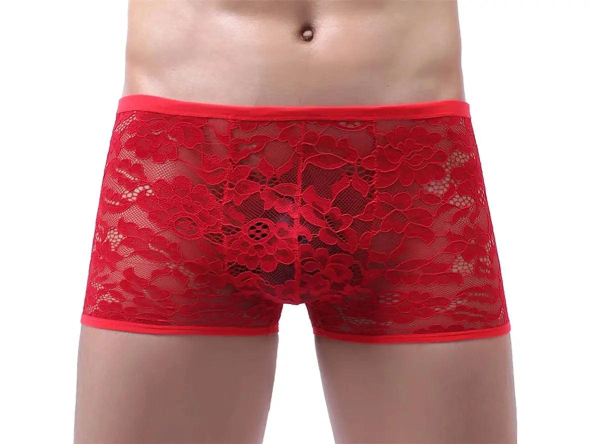 Gay Boxer Briefs | Sexy Lace Underwear Boxer Briefs