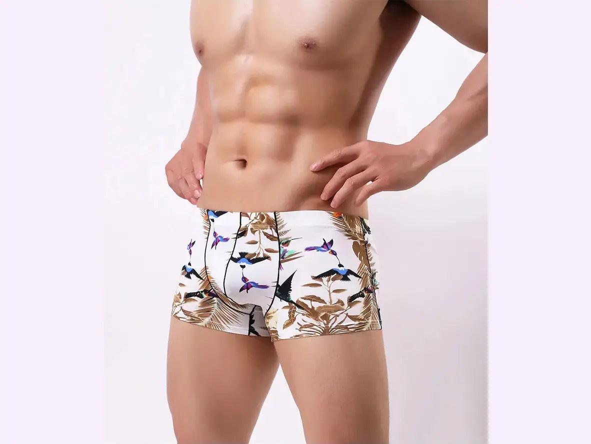 Gay Boxer Briefs | Sexy Print Smooth Boxer Briefs