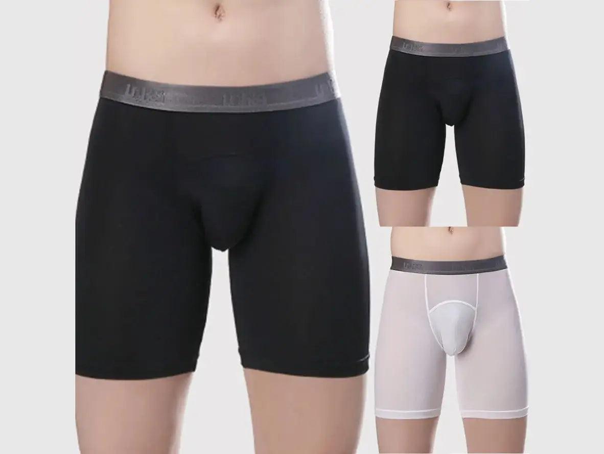 Gay Boxer Briefs | Solid Cotton Long Boxer Briefs