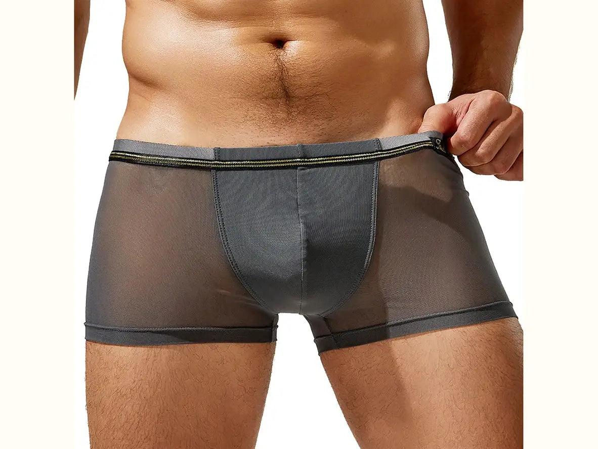 Gay Boxer Briefs | TAUWELL Ice Silk Mesh Boxer Briefs