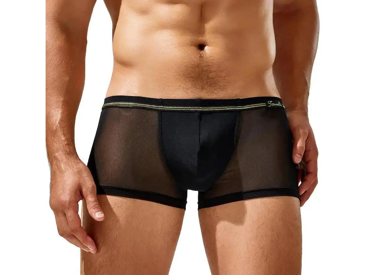 Gay Boxer Briefs | TAUWELL Mesh Boxer Briefs