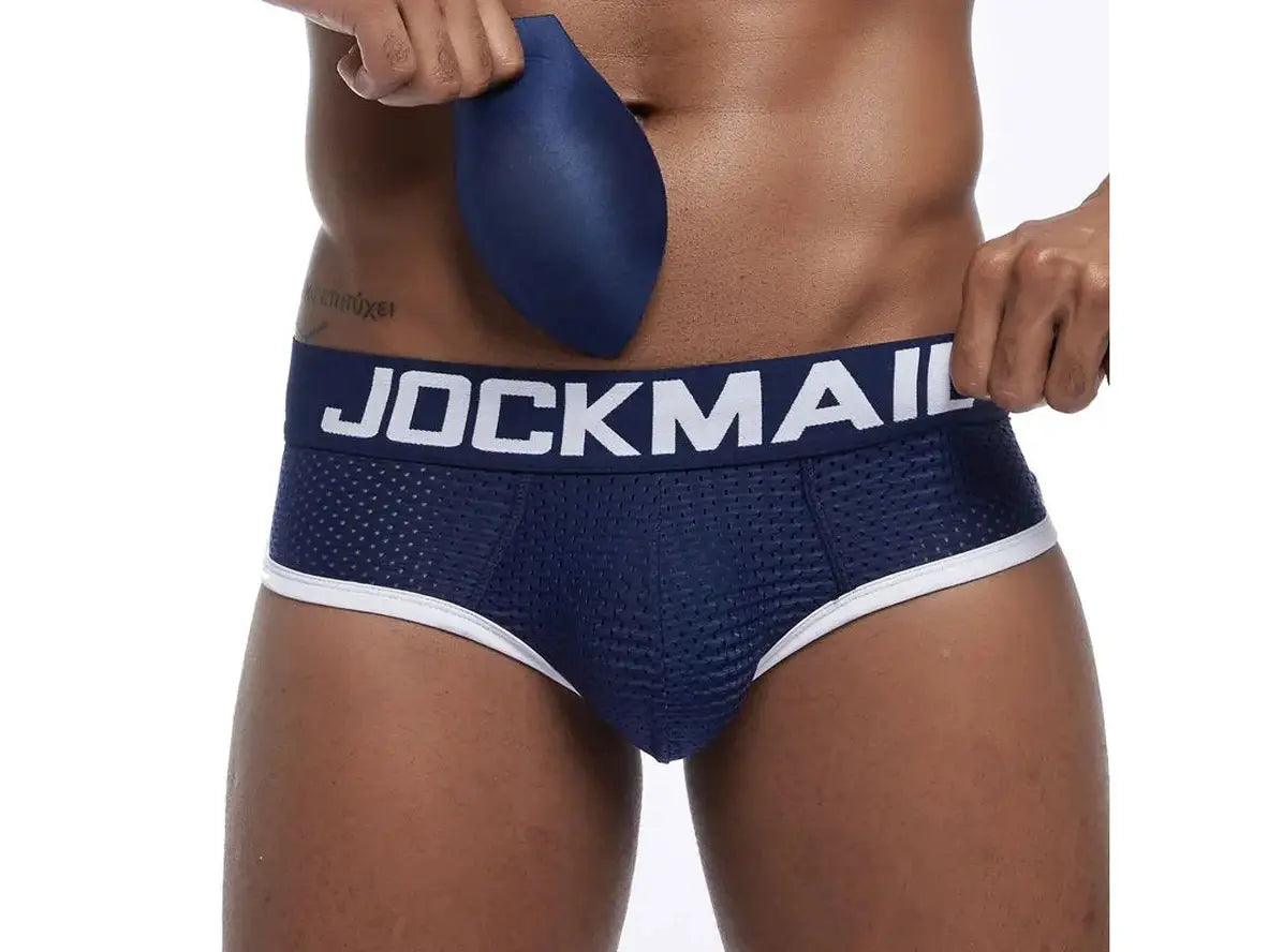 Gay Briefs | JOCKMAIL Underwear Mesh Padded Briefs
