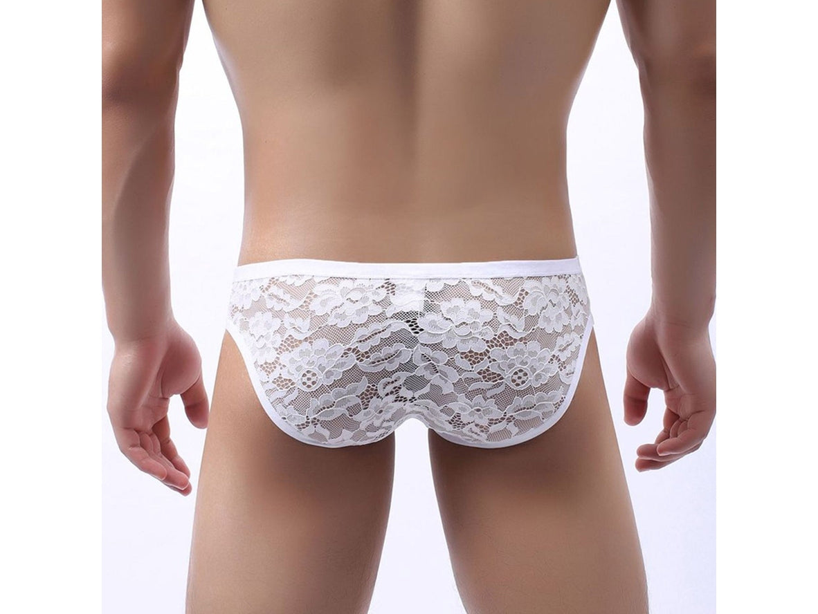 Gay Briefs | Sexy Lace Transparent Briefs