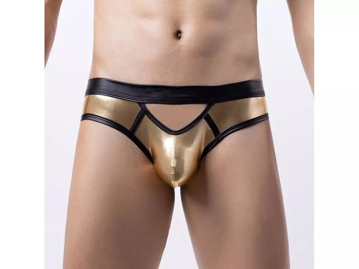 Gay Briefs | Soft Faux Leather Glossy Briefs