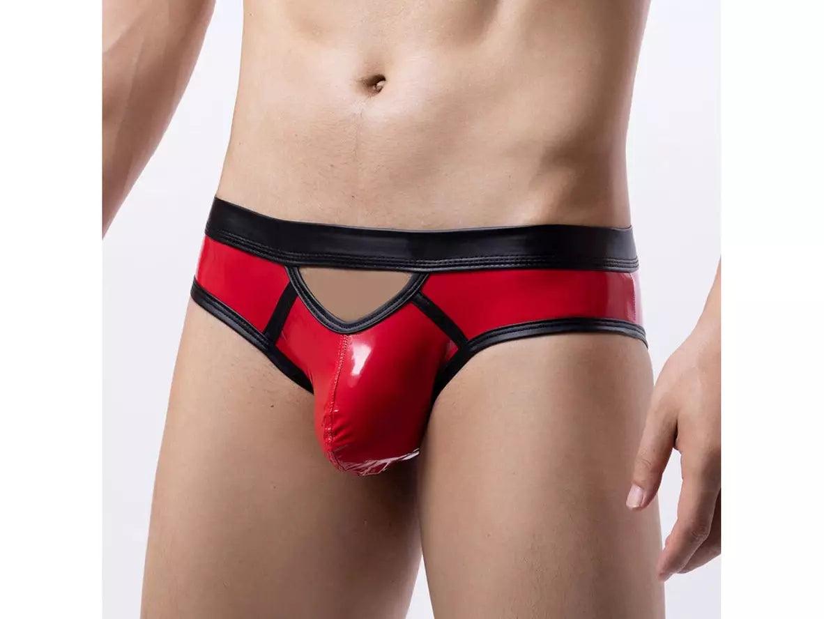 Gay Briefs | Soft Faux Leather Glossy Briefs
