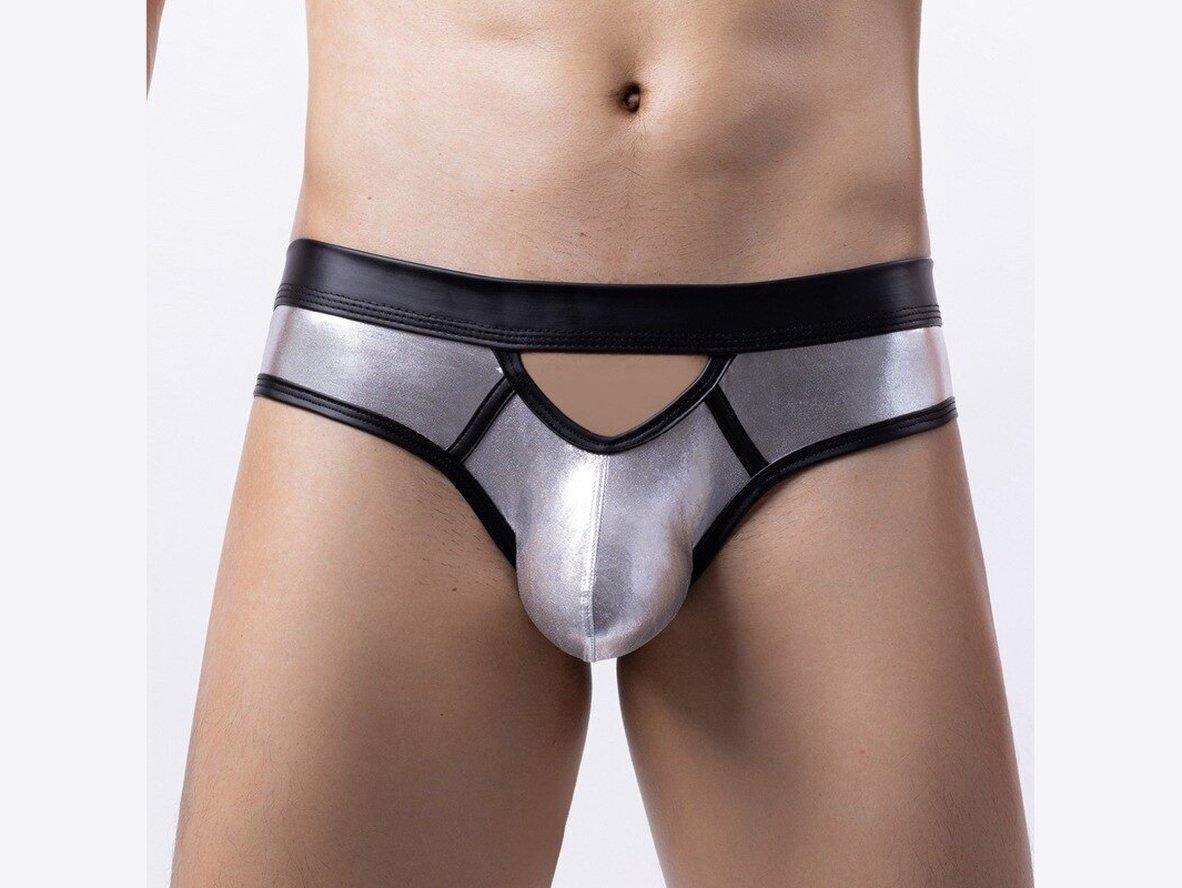 Gay Briefs | Soft Faux Leather Glossy Briefs
