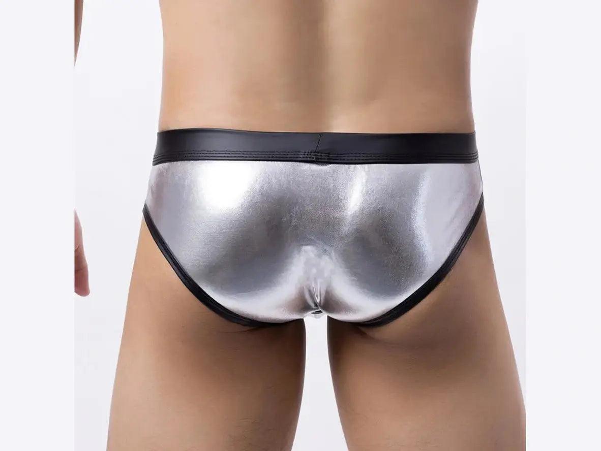 Gay Briefs | Soft Faux Leather Glossy Briefs