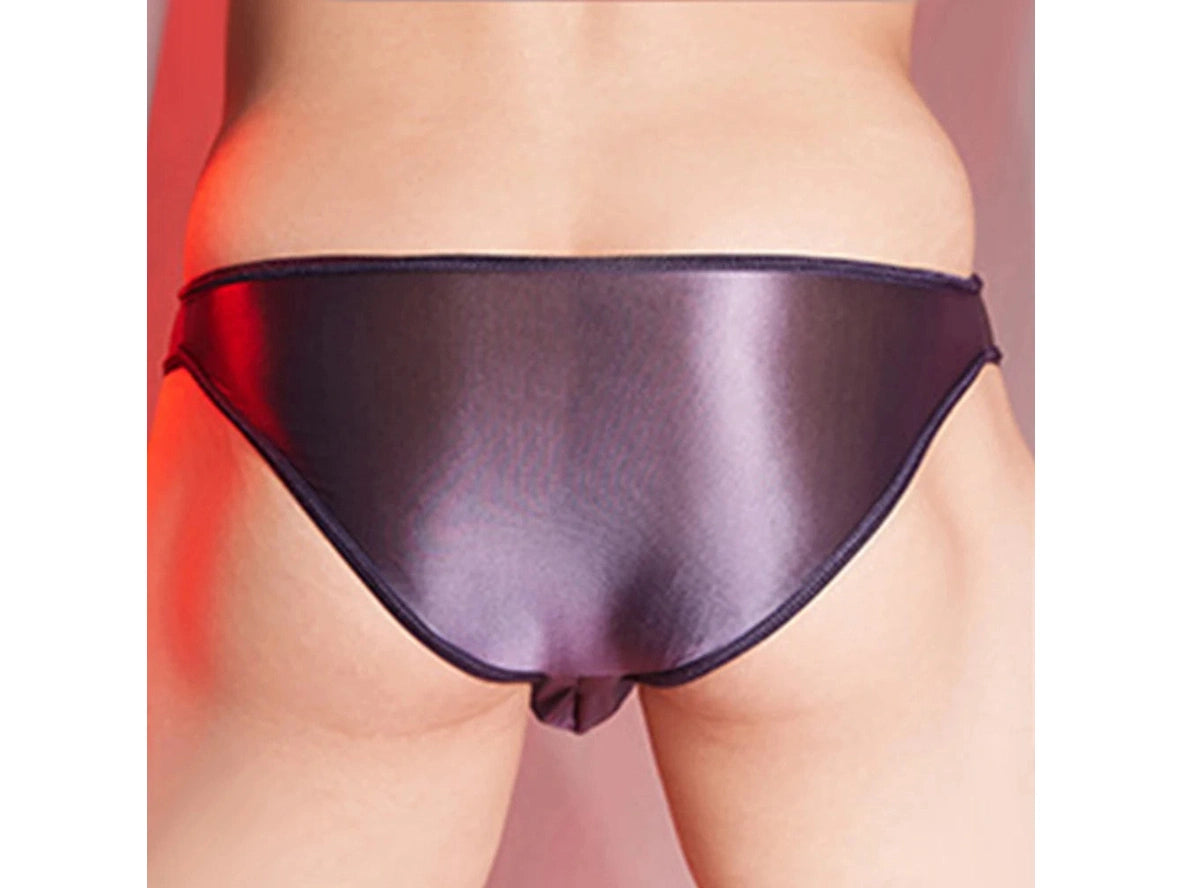 Gay Briefs | Ultra-Thin Stretchy Hollow Front Shiny Briefs