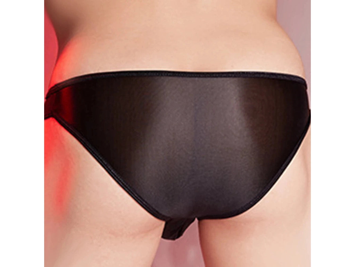 Gay Briefs | Ultra-Thin Stretchy Hollow Front Shiny Briefs