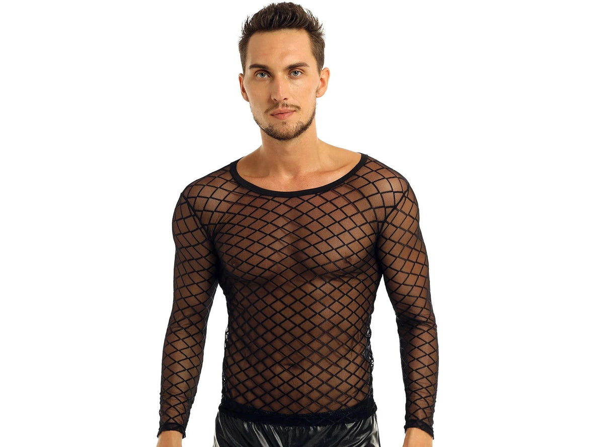 Gay Clubwear | See-Through Mesh Fashion Top