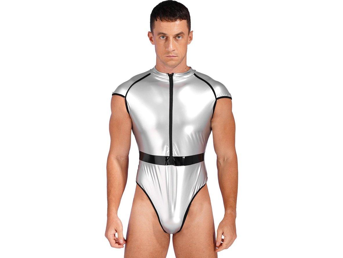 Gay Clubwear | Shiny Rave Costume Sleeveless Bodysuit