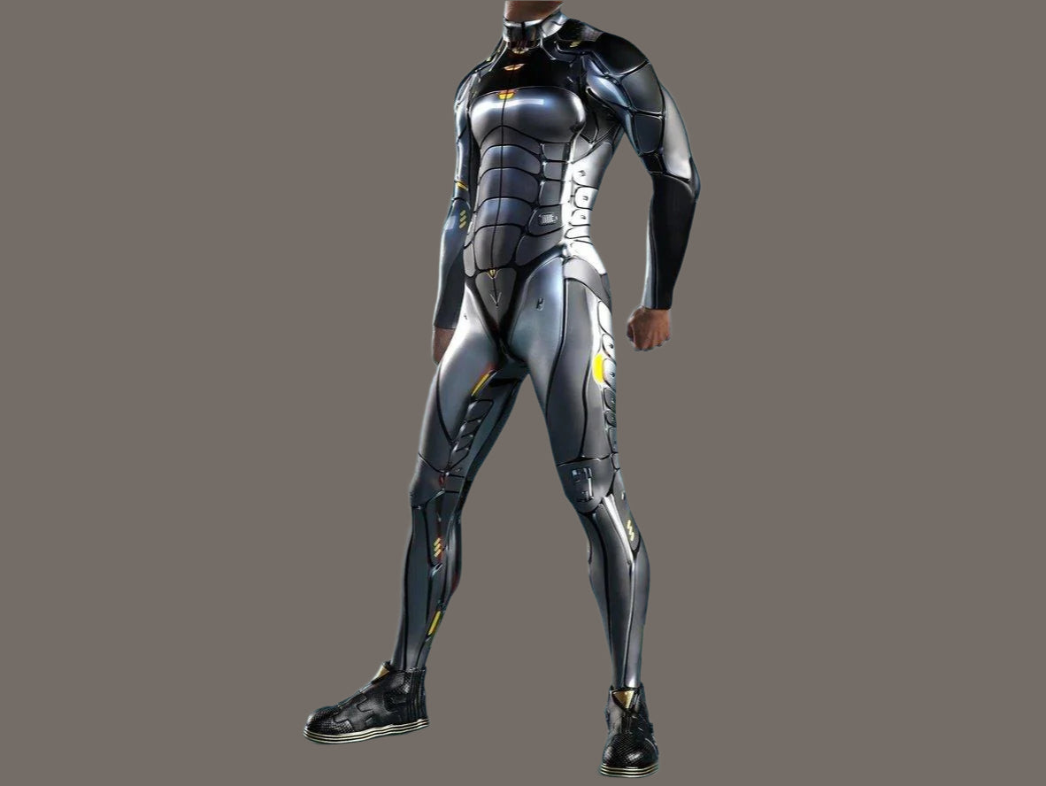 Gay Costumes | Colorful Front Zipper Rave Bodysuit