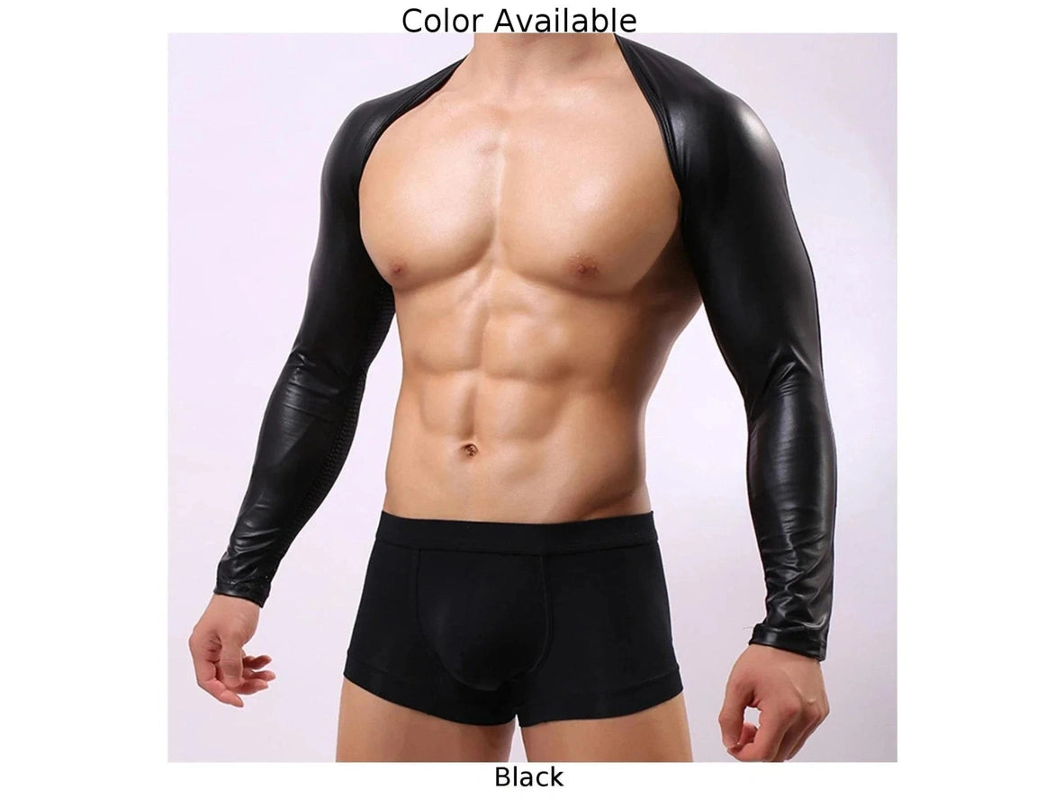 Gay Crop Top | Sexy Clubwear Faux Leather Crop Top