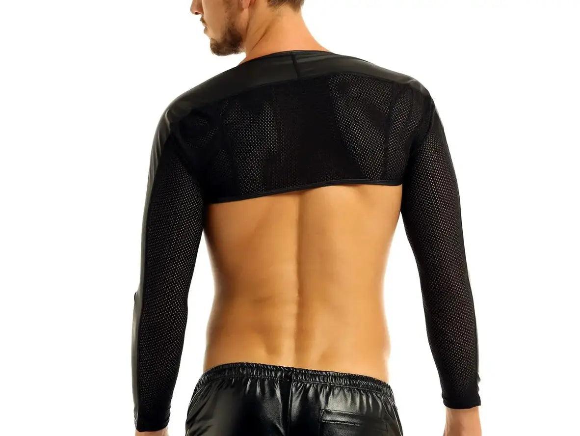 Gay Crop Top | Sexy Clubwear Faux Leather Crop Top