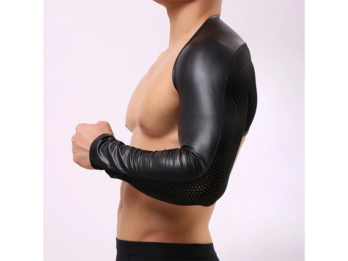 Gay Crop Top | Sexy Clubwear Faux Leather Crop Top