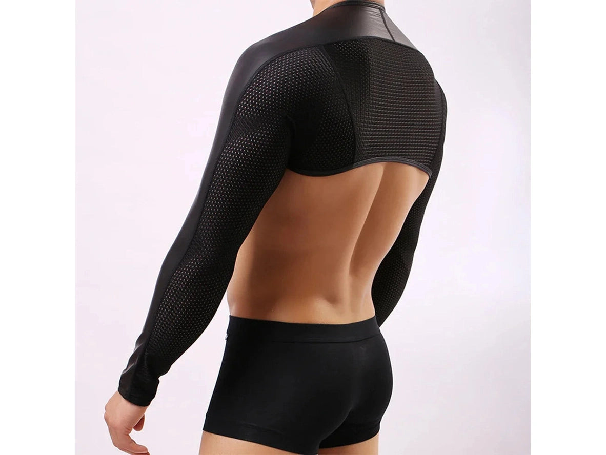 Gay Crop Top | Sexy Clubwear Faux Leather Crop Top