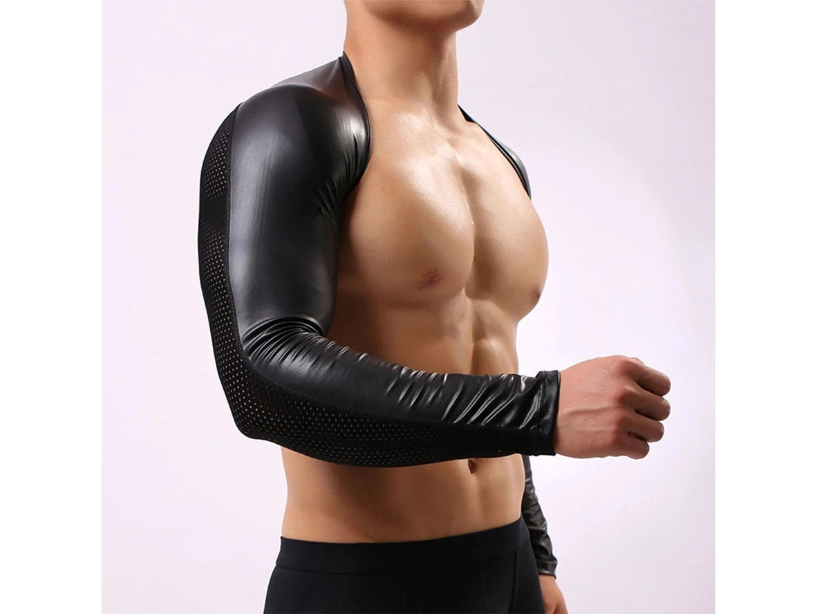 Gay Crop Top | Sexy Clubwear Faux Leather Crop Top