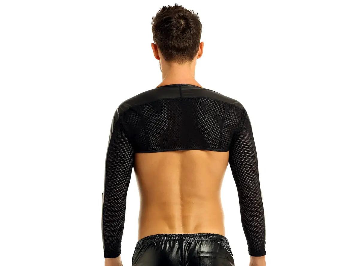 Gay Crop Top | Sexy Clubwear Faux Leather Crop Top