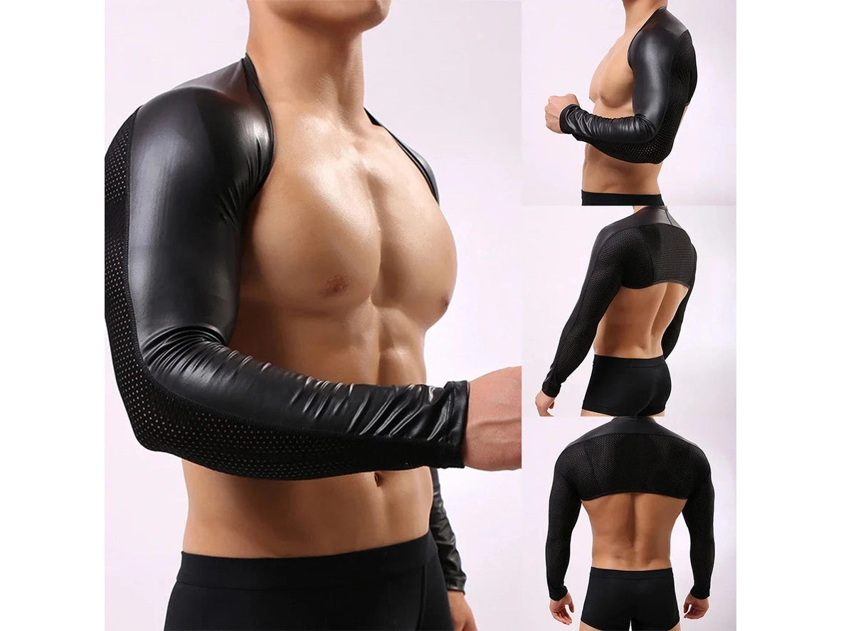 Gay Crop Top | Sexy Clubwear Faux Leather Crop Top