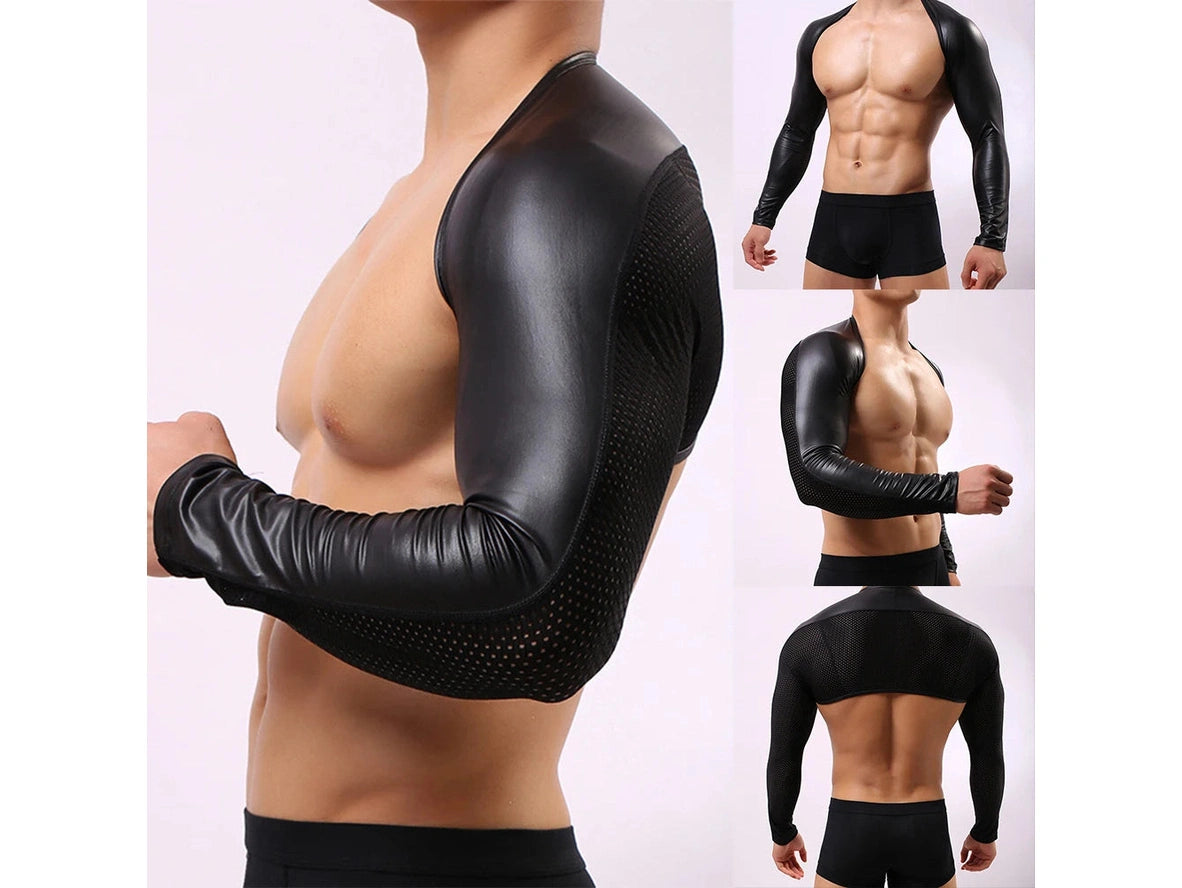 Gay Crop Top | Sexy Clubwear Faux Leather Crop Top