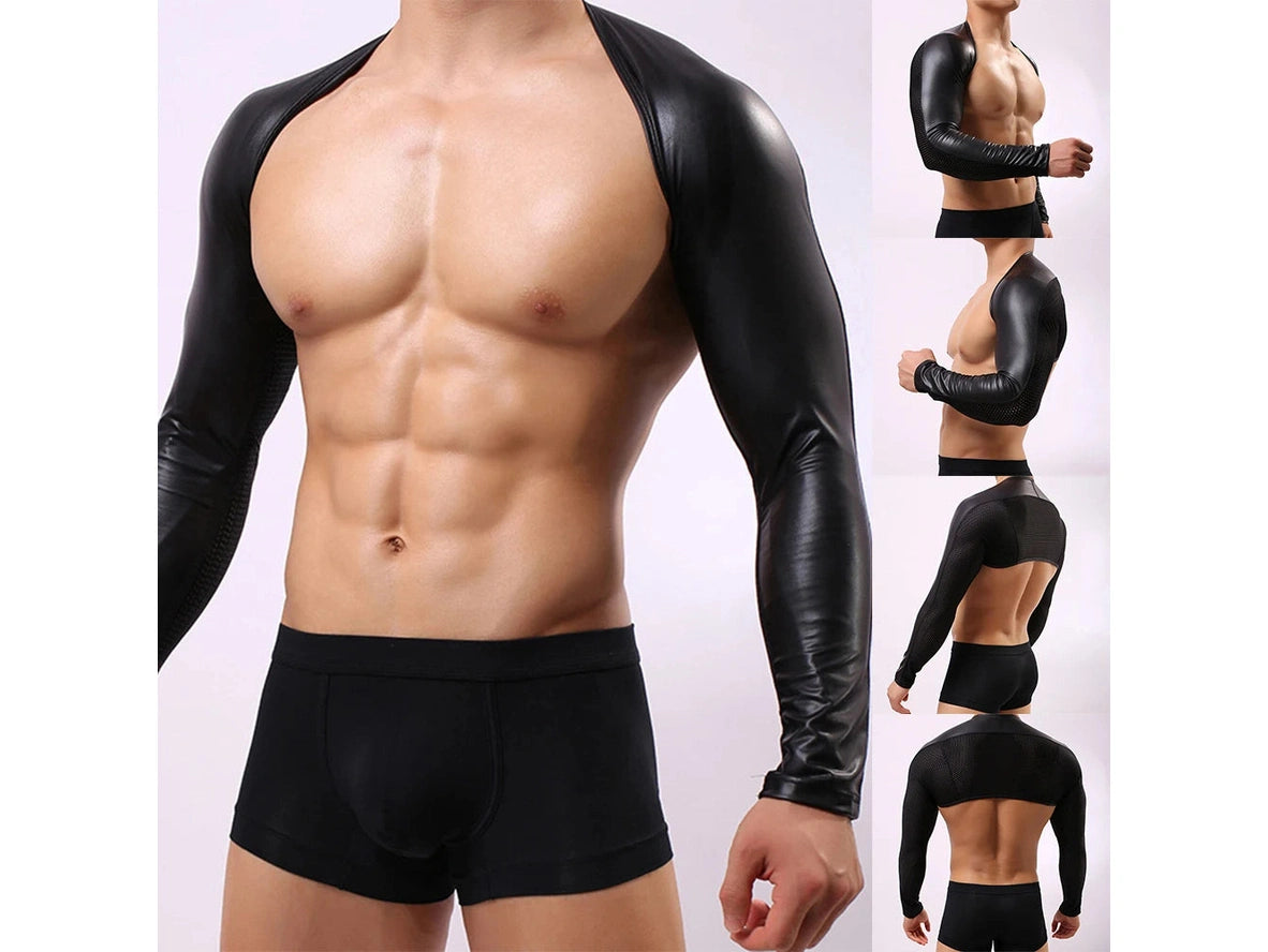 Gay Crop Top | Sexy Clubwear Faux Leather Crop Top