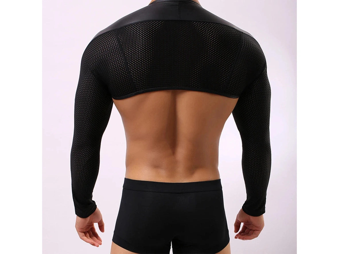 Gay Crop Top | Sexy Clubwear Faux Leather Crop Top