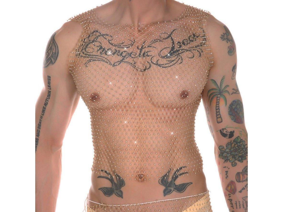 Gay Crop Tops | CLEVER-MENMODE Party See-Through Mesh Crop Top