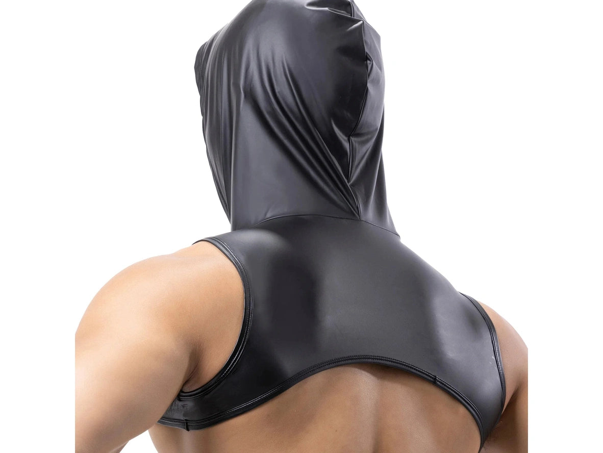 Gay Crop Tops | Clubwear Muscle Hooded Crop Top