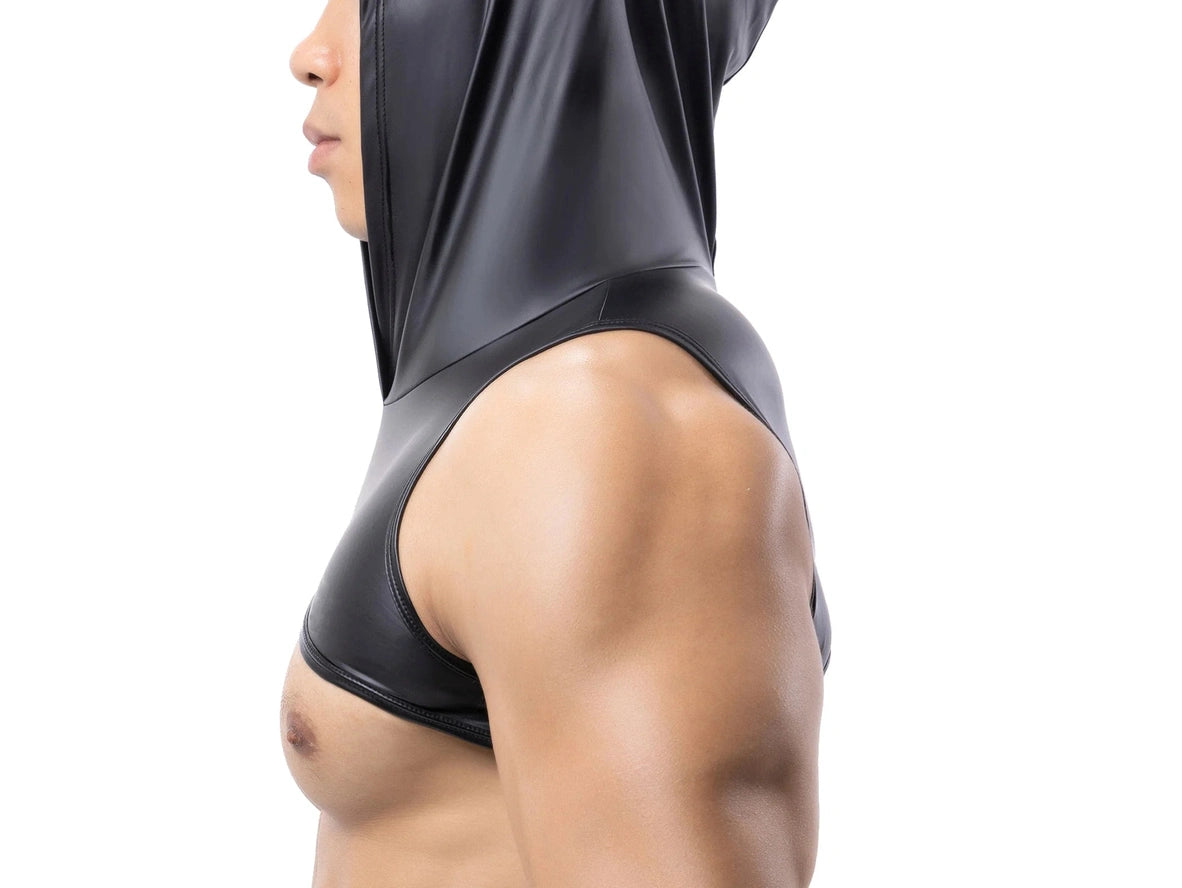 Gay Crop Tops | Clubwear Muscle Hooded Crop Top