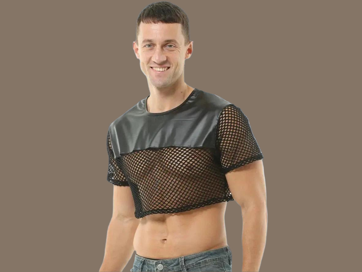 Gay Crop Tops | Clubwear Sexy Mesh Crop Top