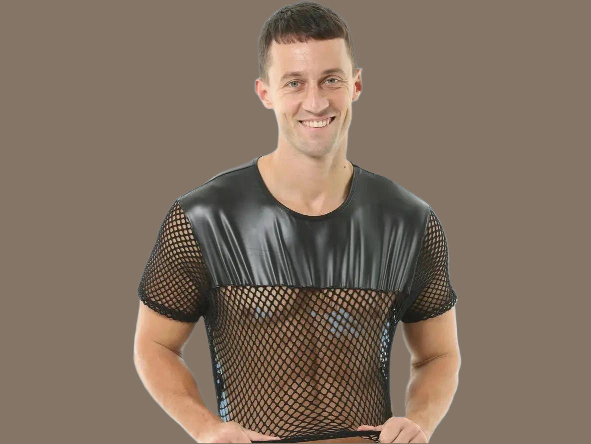 Gay Crop Tops | Clubwear Sexy Mesh Crop Top