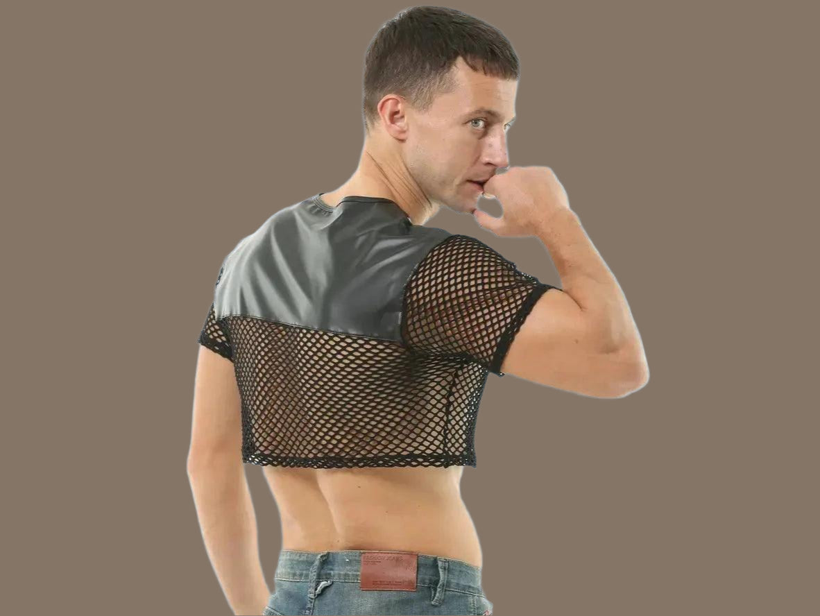 Gay Crop Tops | Clubwear Sexy Mesh Crop Top