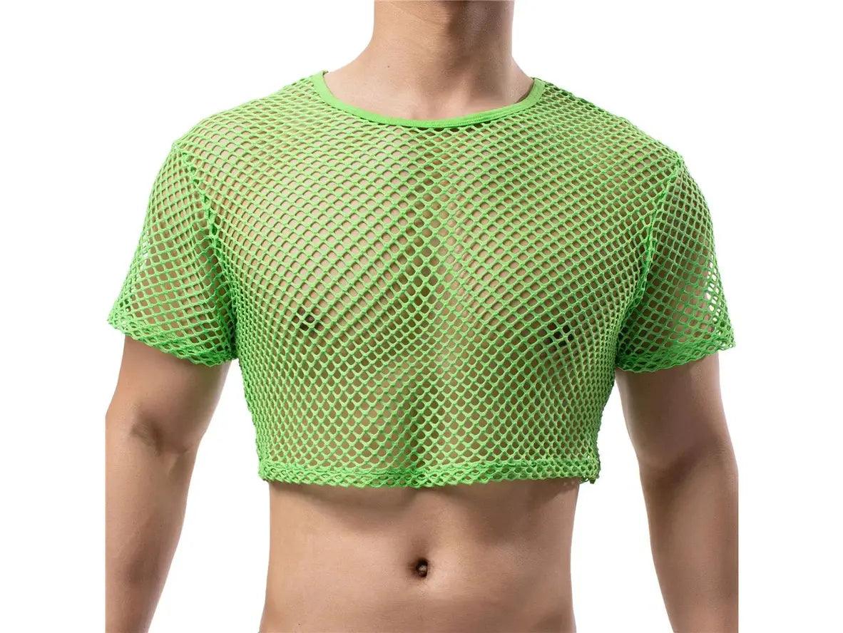 Gay Crop Tops | Clubwear Sexy Mesh Crop Tops