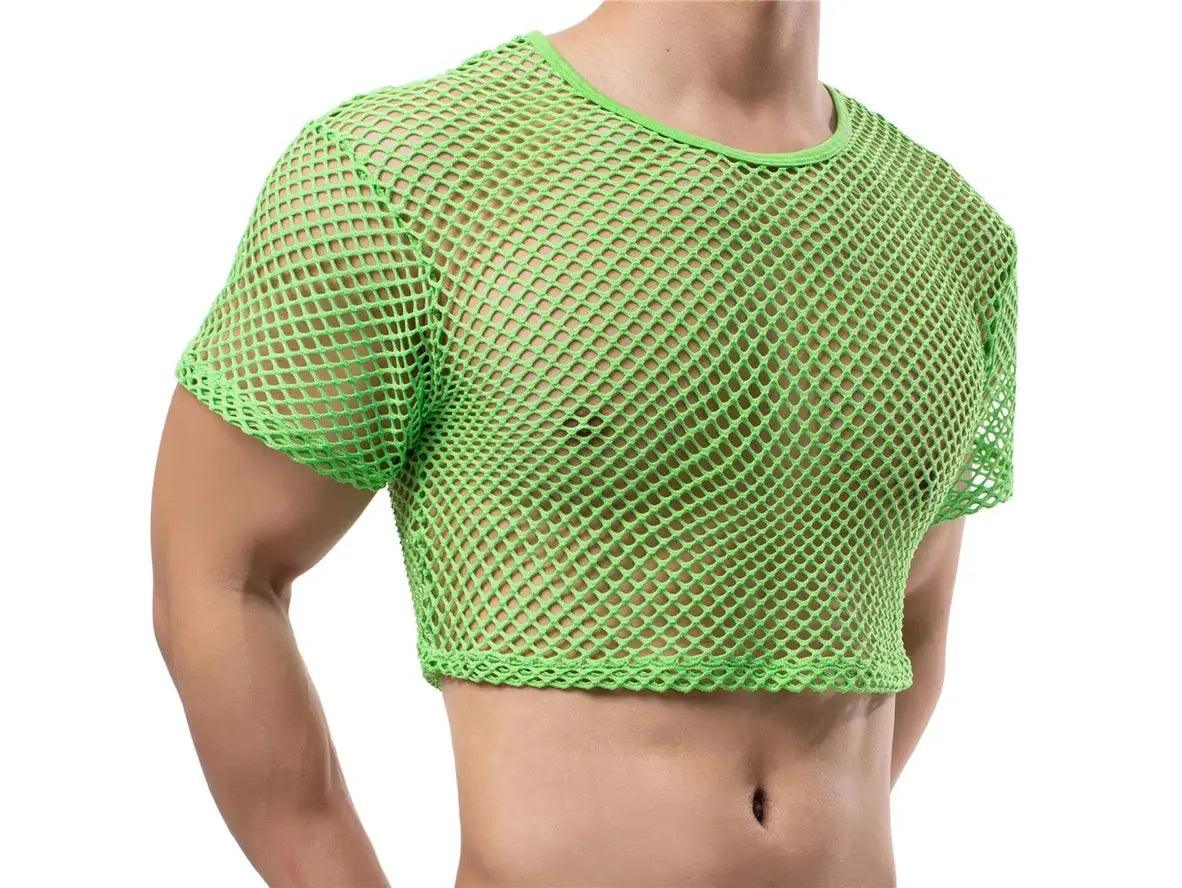 Gay Crop Tops | Clubwear Sexy Mesh Crop Tops