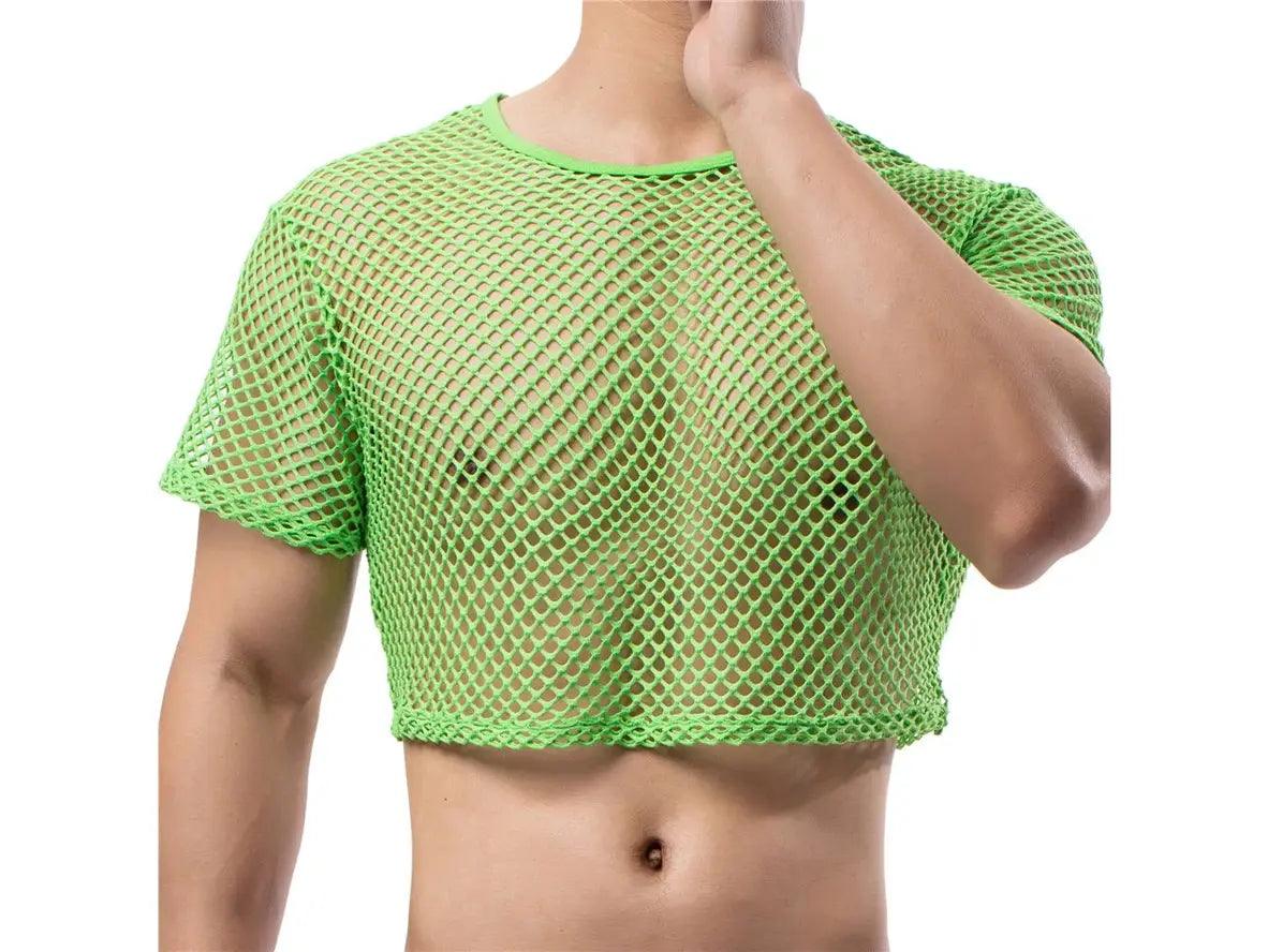 Gay Crop Tops | Clubwear Sexy Mesh Crop Tops