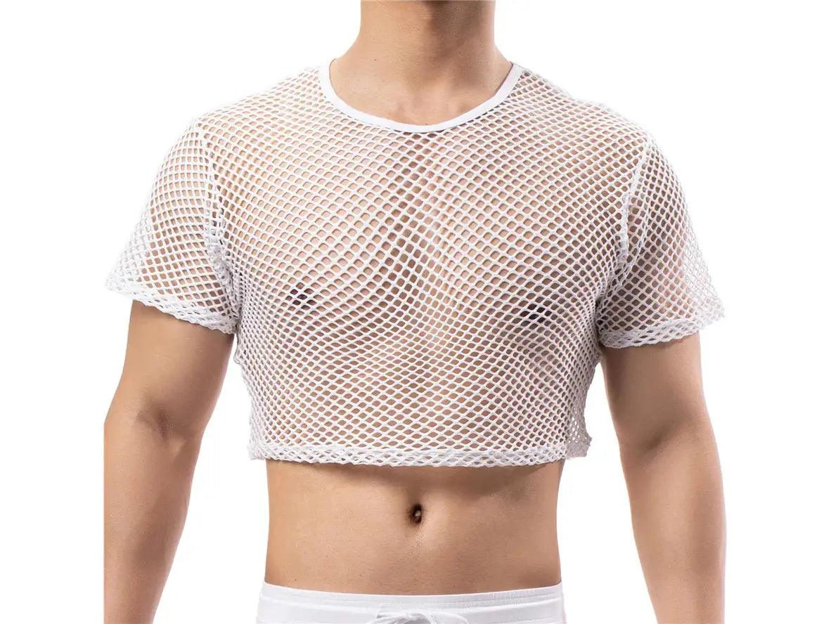 Gay Crop Tops | Clubwear Sexy Mesh Crop Tops