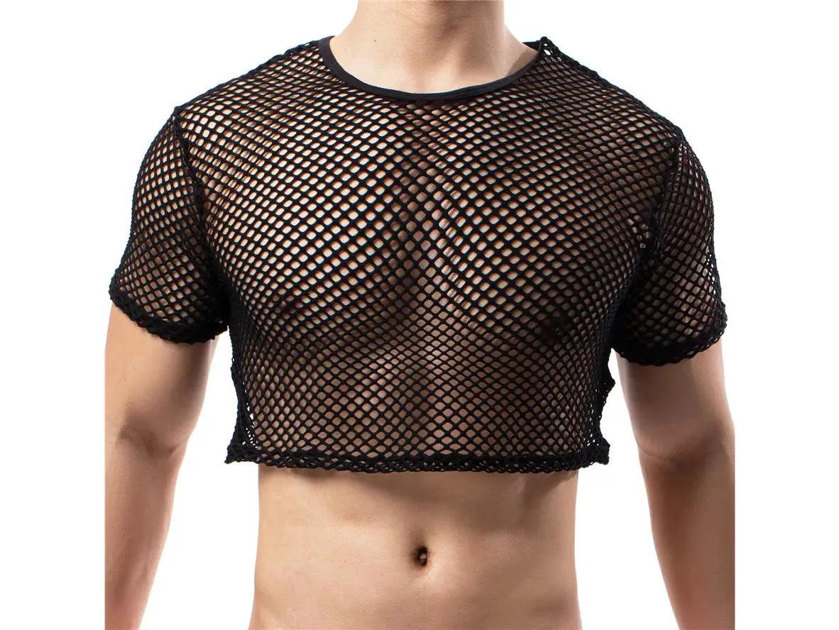 Gay Crop Tops | Clubwear Sexy Mesh Crop Tops