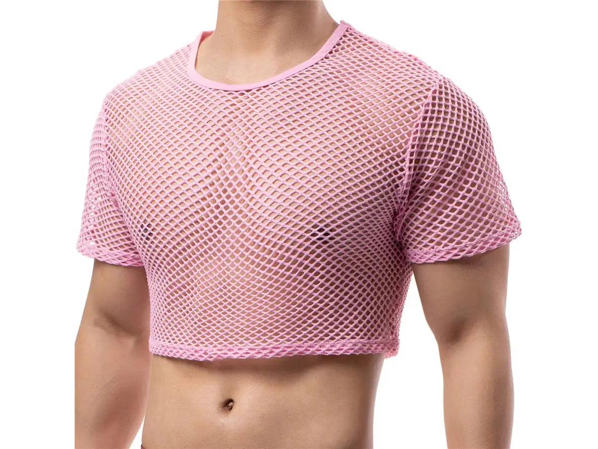 Gay Crop Tops | Clubwear Sexy Mesh Crop Tops