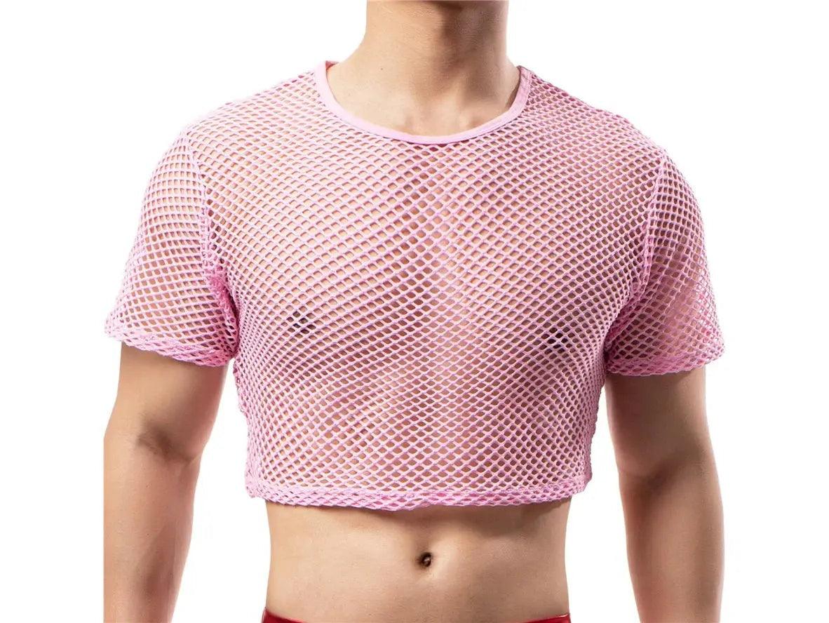 Gay Crop Tops | Clubwear Sexy Mesh Crop Tops