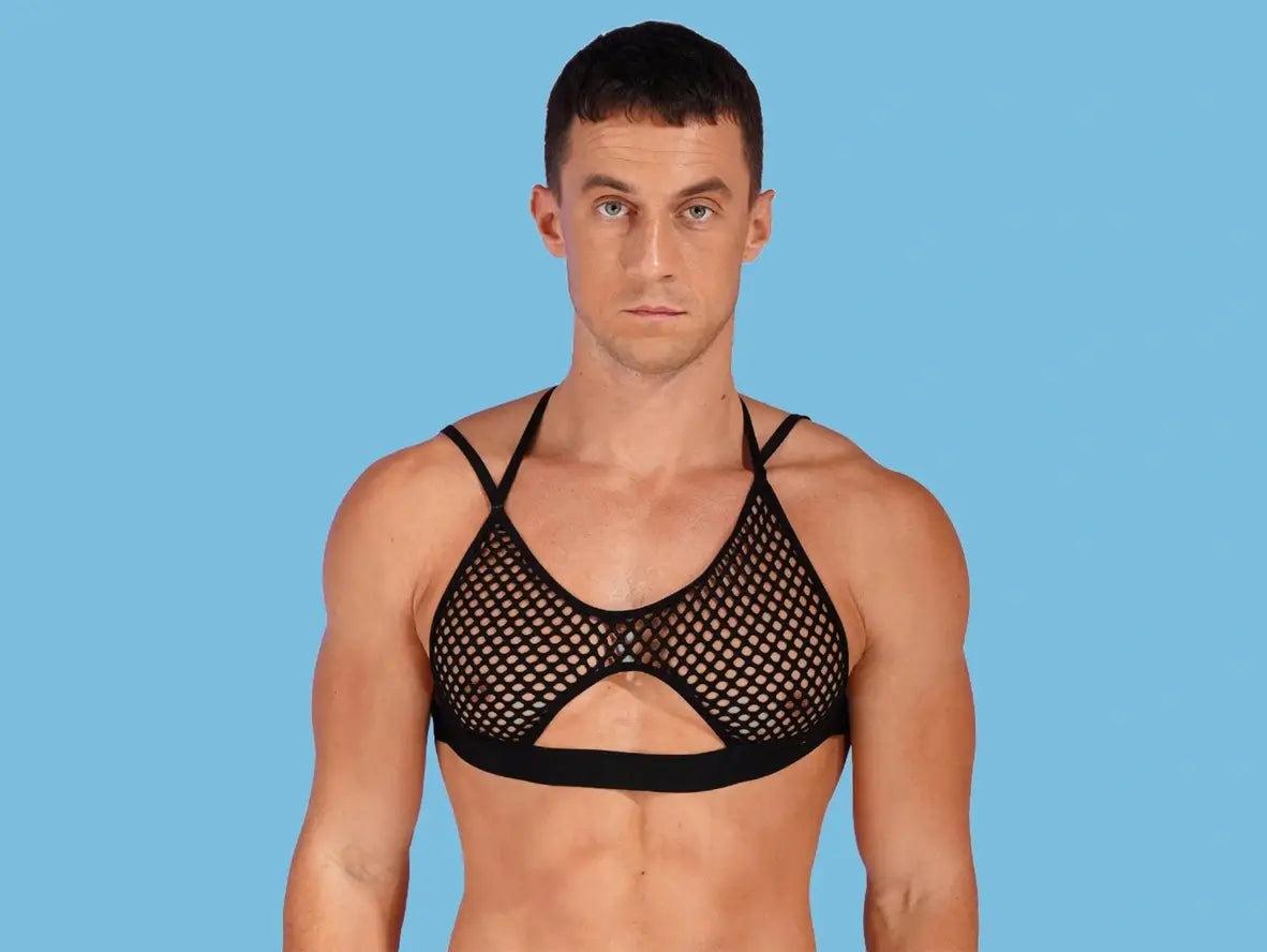Gay Crop Tops | Clubwear Shoulder Strap Cutout Crop Top