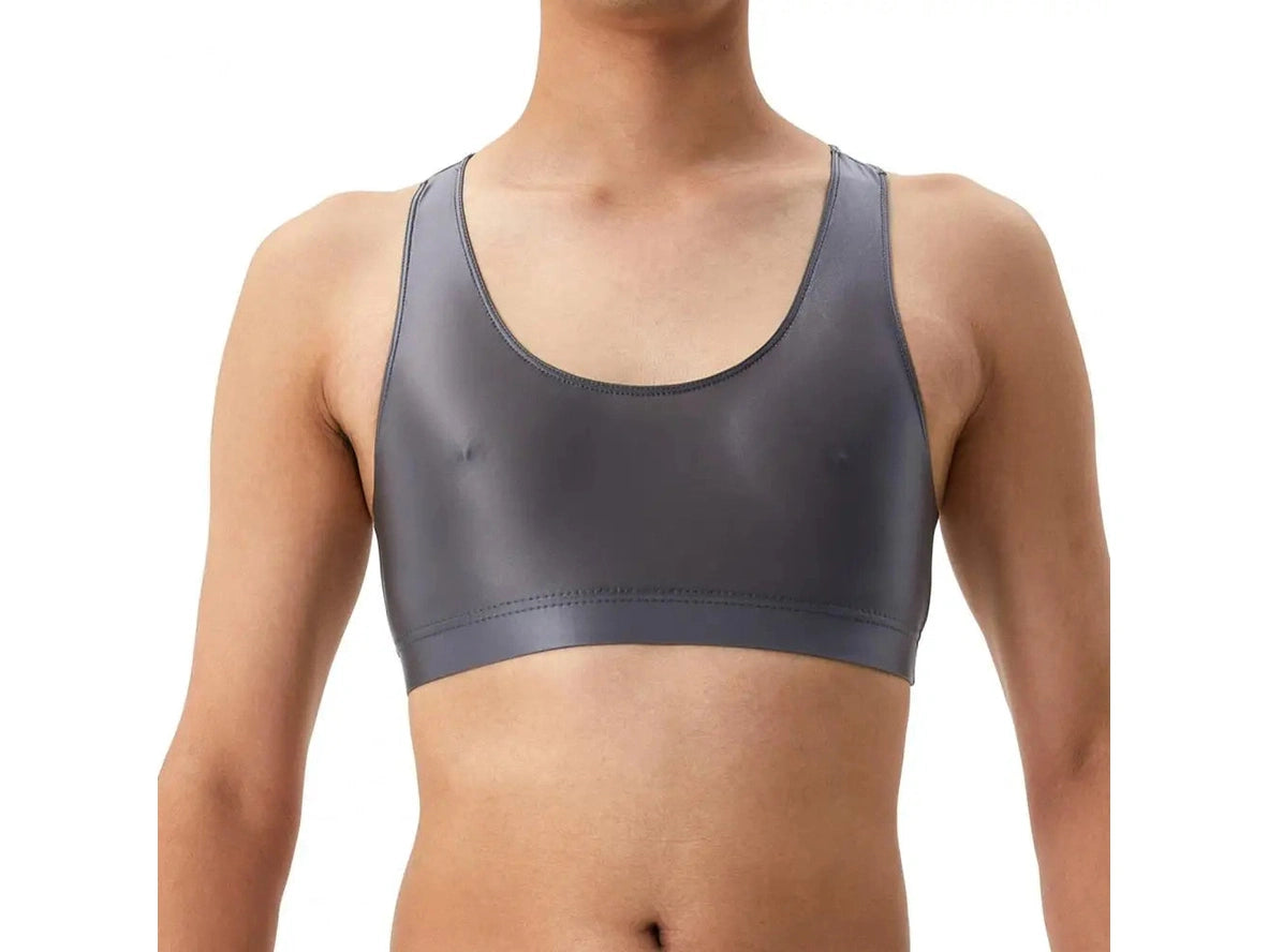 Gay Crop Tops | Glossy Smooth Crop Top Clubwear
