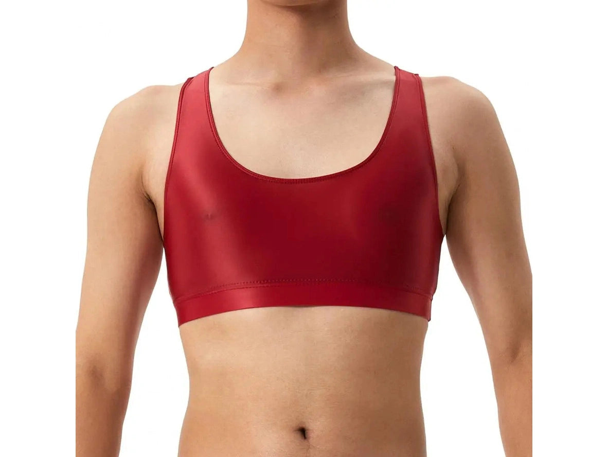 Gay Crop Tops | Glossy Smooth Crop Top Clubwear