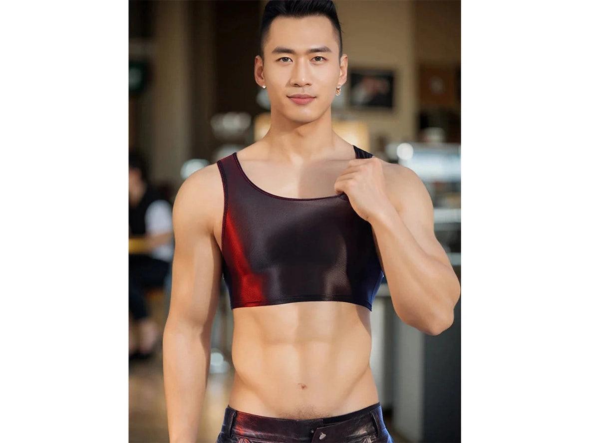 Gay Crop Tops | Shiny Summer High Elasticity Crop Tops