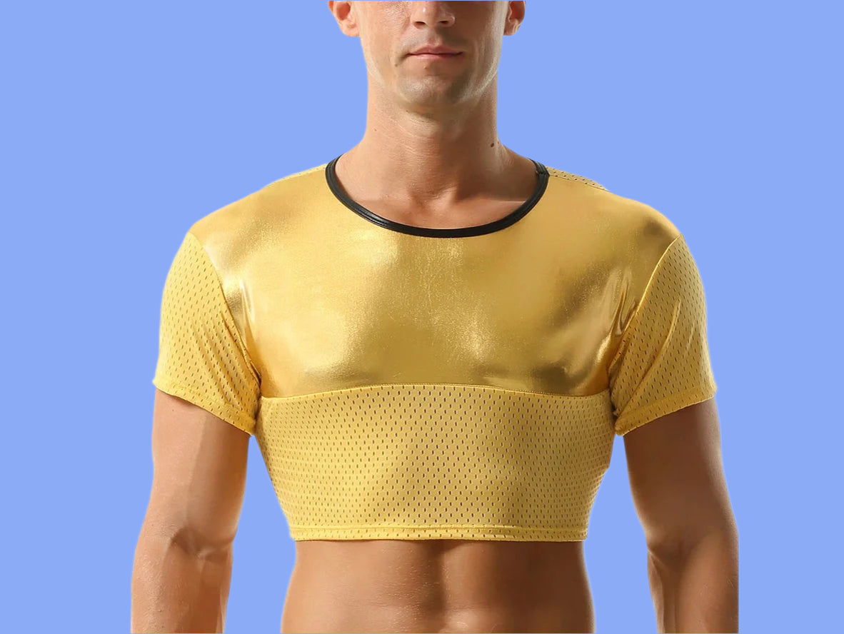 Gay Crop Tops | Short Sleeve Clubwear Crop Top