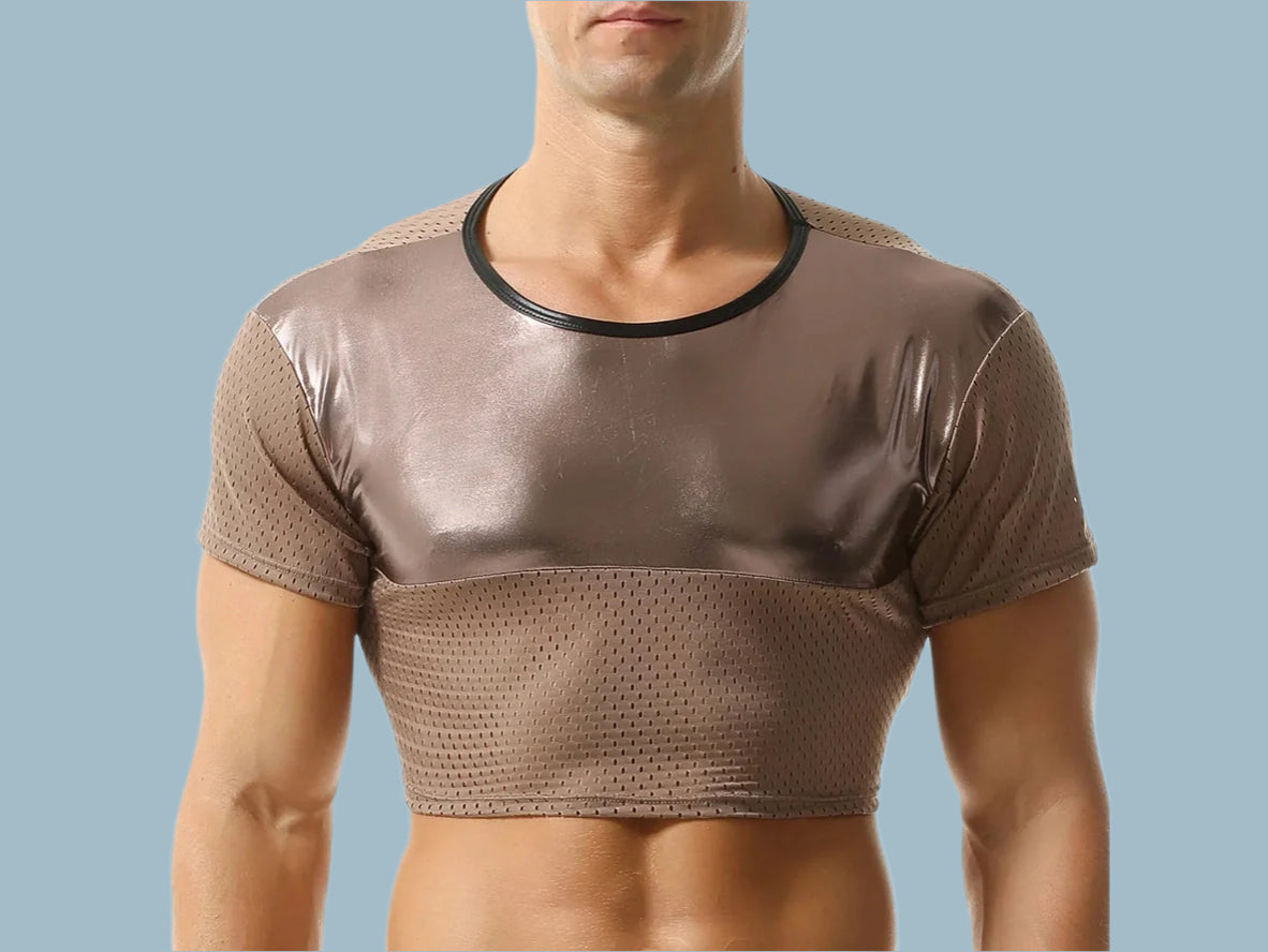 Gay Crop Tops | Short Sleeve Clubwear Crop Top