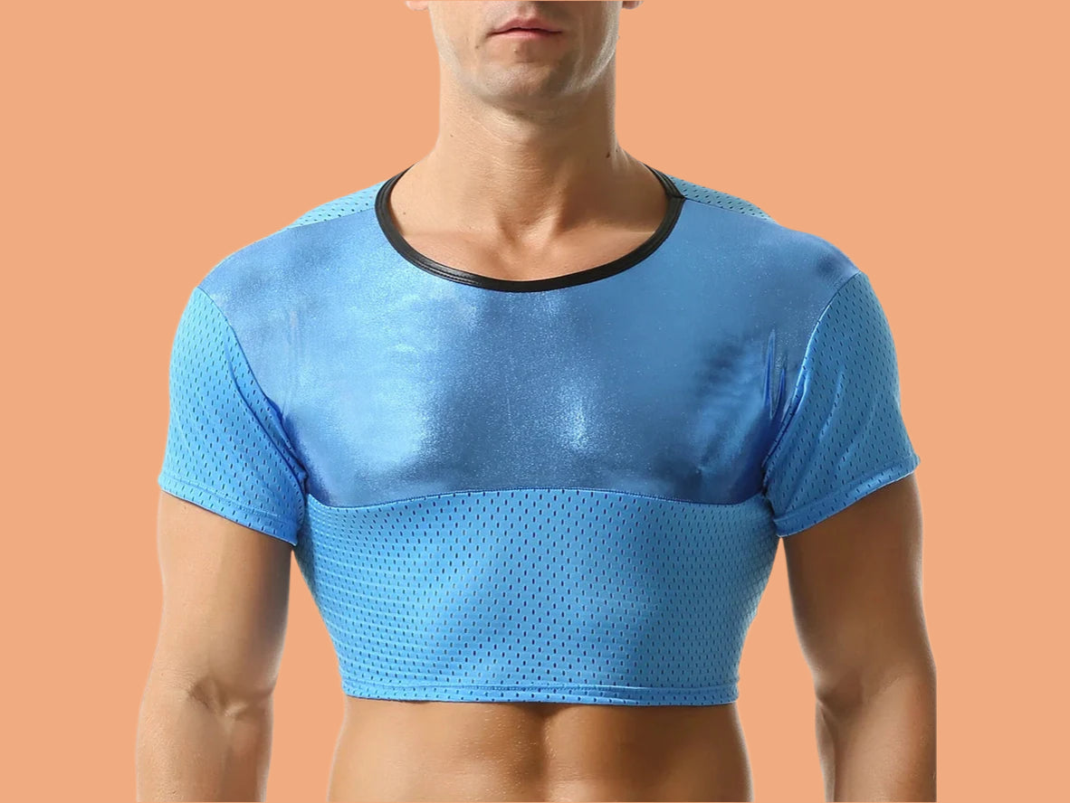 Gay Crop Tops | Short Sleeve Clubwear Crop Top