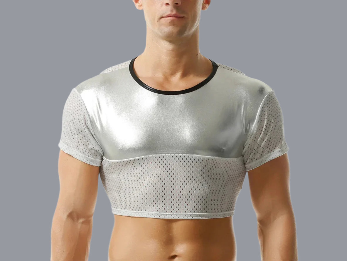 Gay Crop Tops | Short Sleeve Clubwear Crop Top