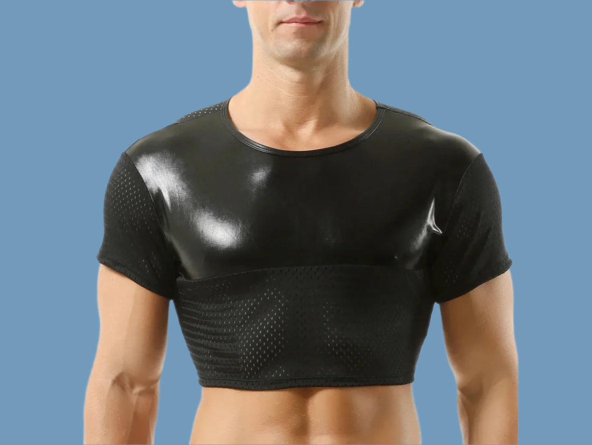 Gay Crop Tops | Short Sleeve Clubwear Crop Top