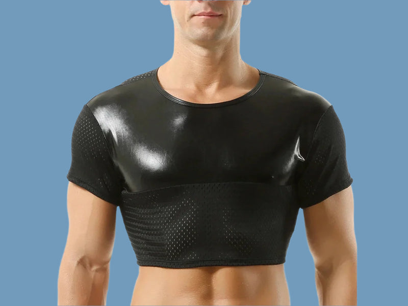 Gay Crop Tops | Short Sleeve Clubwear Crop Top